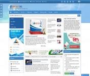 Giao diện website vừa được cài đặt bằng phần mềm NukeViet CMS 4.0