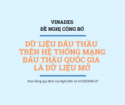 VINADES đề nghị công bố dữ liệu đấu thầu trên Hệ thống mạng đấu thầu Quốc gia là dữ liệu mở