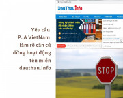 Yêu cầu Pavietnam làm rõ căn cứ dừng hoạt động tên miền dauthau info