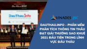 DauThau info   Phần mềm phân tích thông tin thầu đạt giải thưởng Sao Khuê 2021 đầu tiên trong lĩnh vực đấu thầu