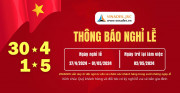 VINADES thông báo lịch làm việc dịp lễ 30/4 & 1/5
