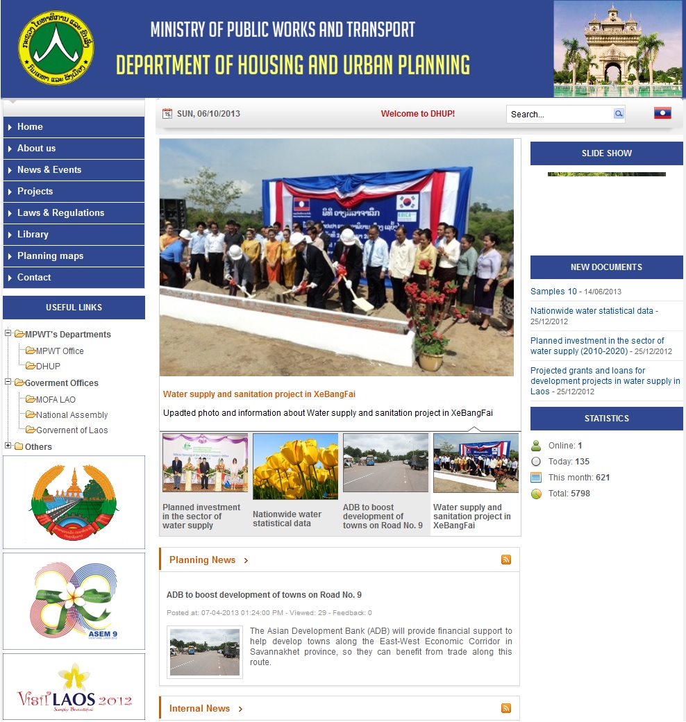 Ảnh chụp giao diện website bằng tiếng Anh