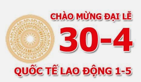 Thông báo nghỉ lễ 30-4 và 1-5/2016