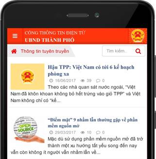 giao dien mobile NukeViet eGovernment