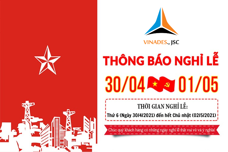 Thông báo lịch nghỉ lễ 30/4 và 1/5/2021