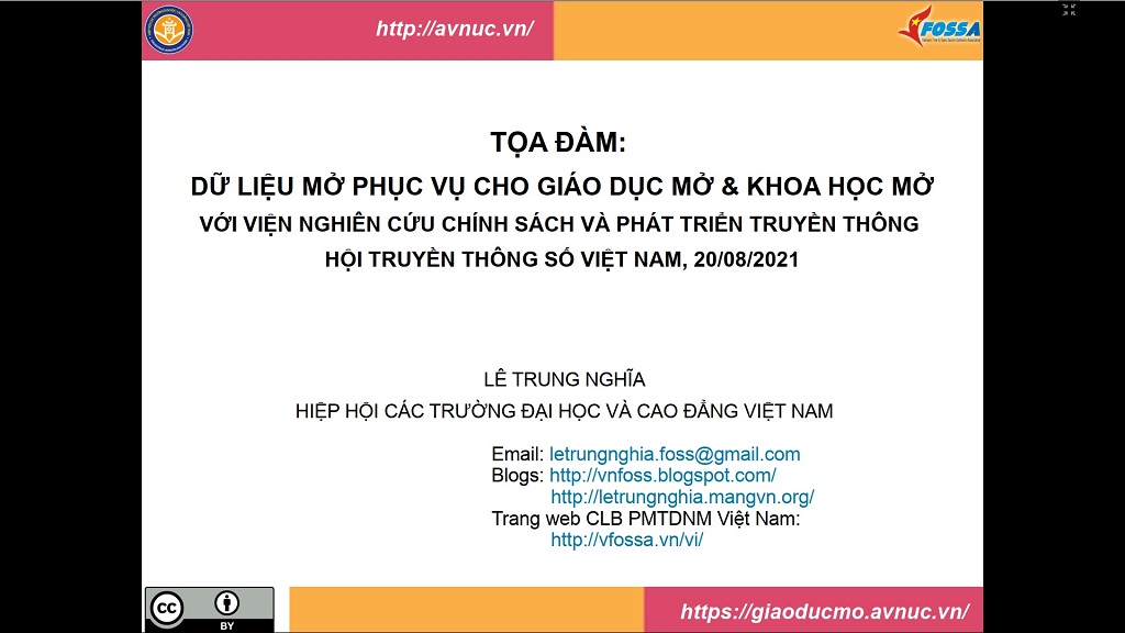 Slide trình bày dữ liệu mở của chuyên gia lê trung nghĩa