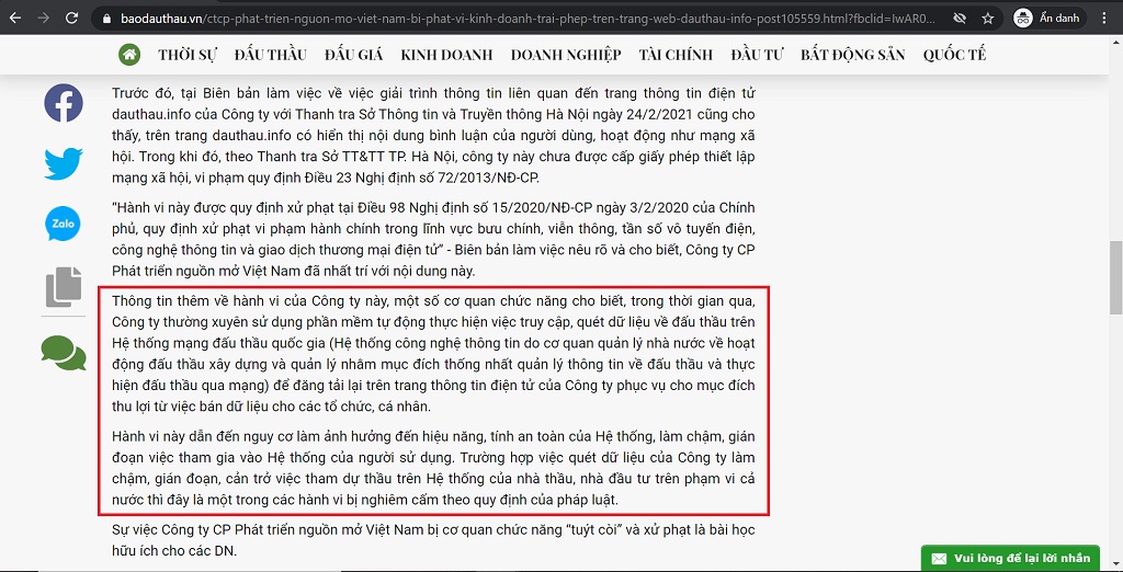 bao dau thau neu quan diem sai