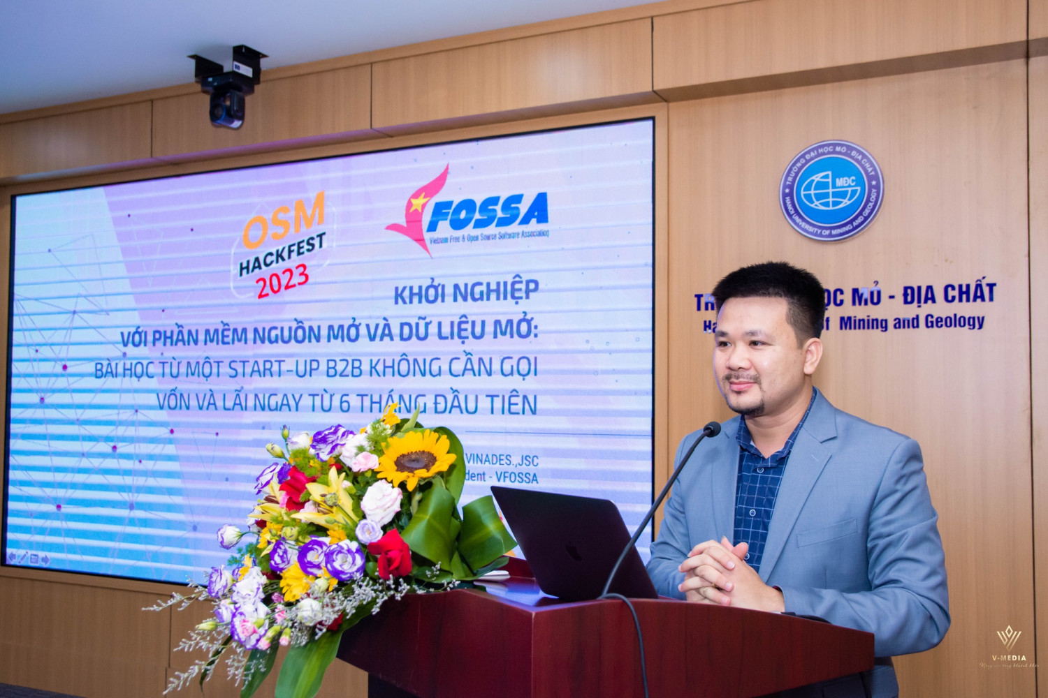 Đại diện VINADES anh Nguyễn Thế Hùng phát biểu tại hội nghị