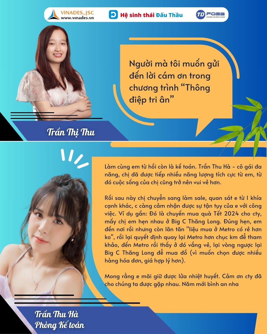 Thu gửi Hà