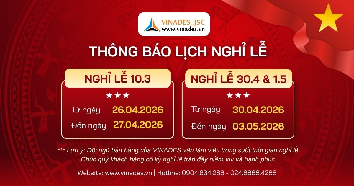 Thông báo lịch làm việc Giỗ Tổ Hùng Vương 10/3 và 30/4 - 1/5
